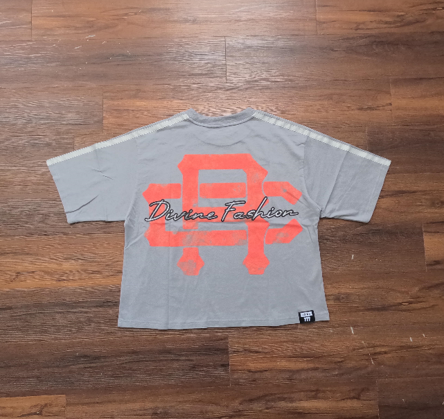 Grey Divine Fashion Boxy T-Shirt