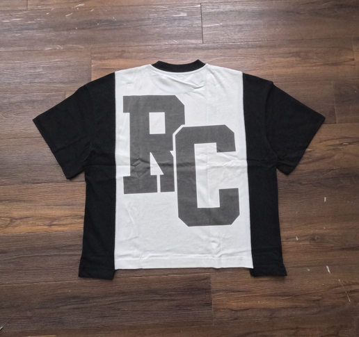 White Reezn Dept. Cut and Sew Patchwork T-Shirt